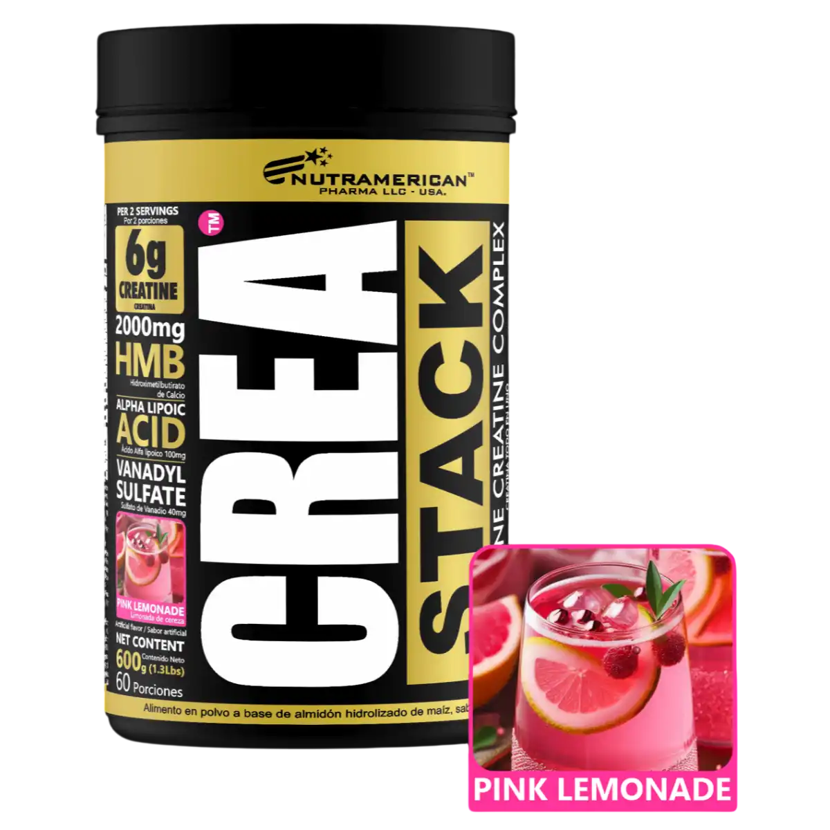 Crea stack 60 servicios sabor pink lemonade
