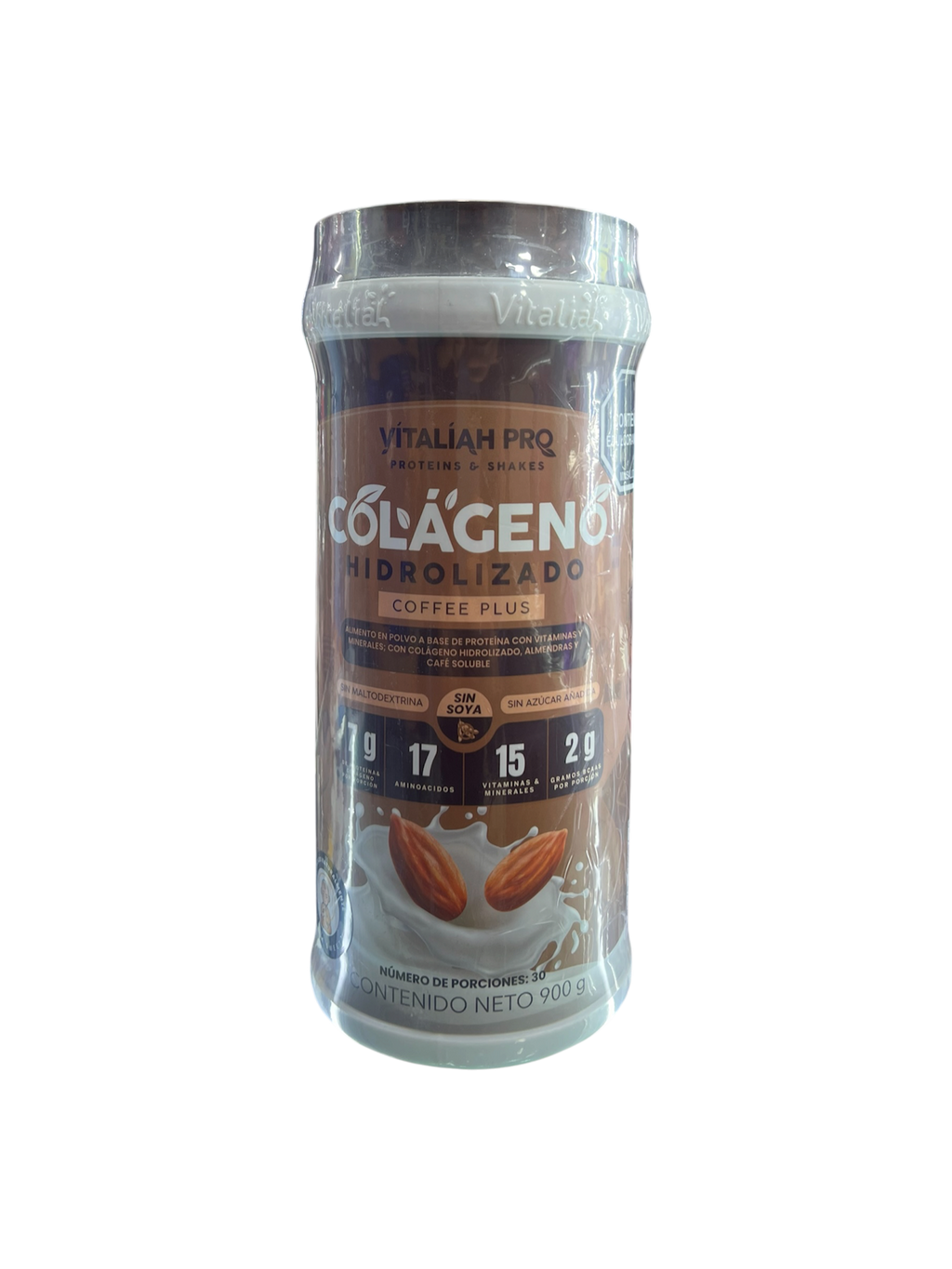 Colageno hidrolizado sabor almendras y café soluble de vitaliah