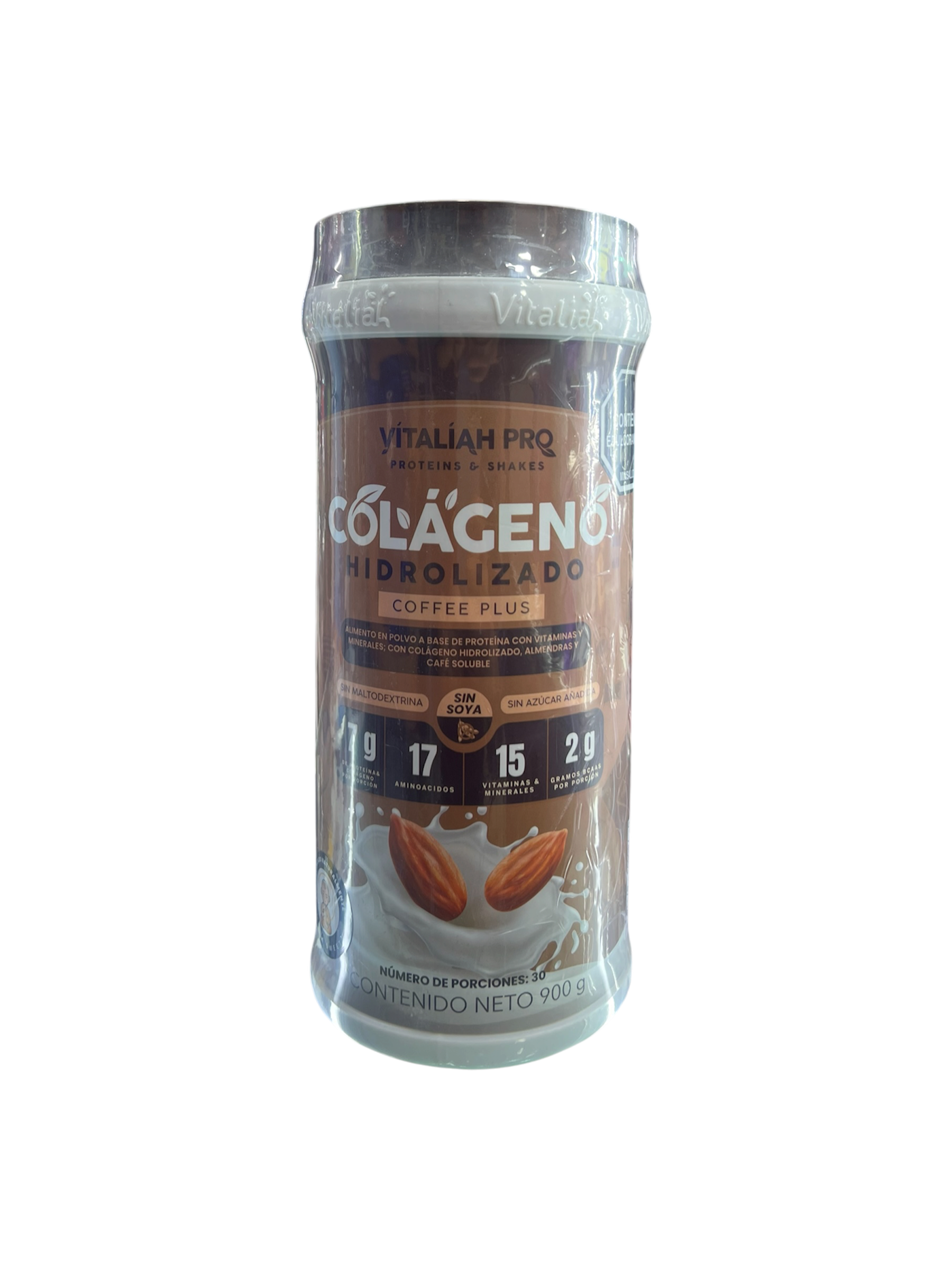 Colageno hidrolizado sabor almendras y café soluble de vitaliah