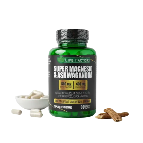 Super magnesio y ashawansha de Life Factors