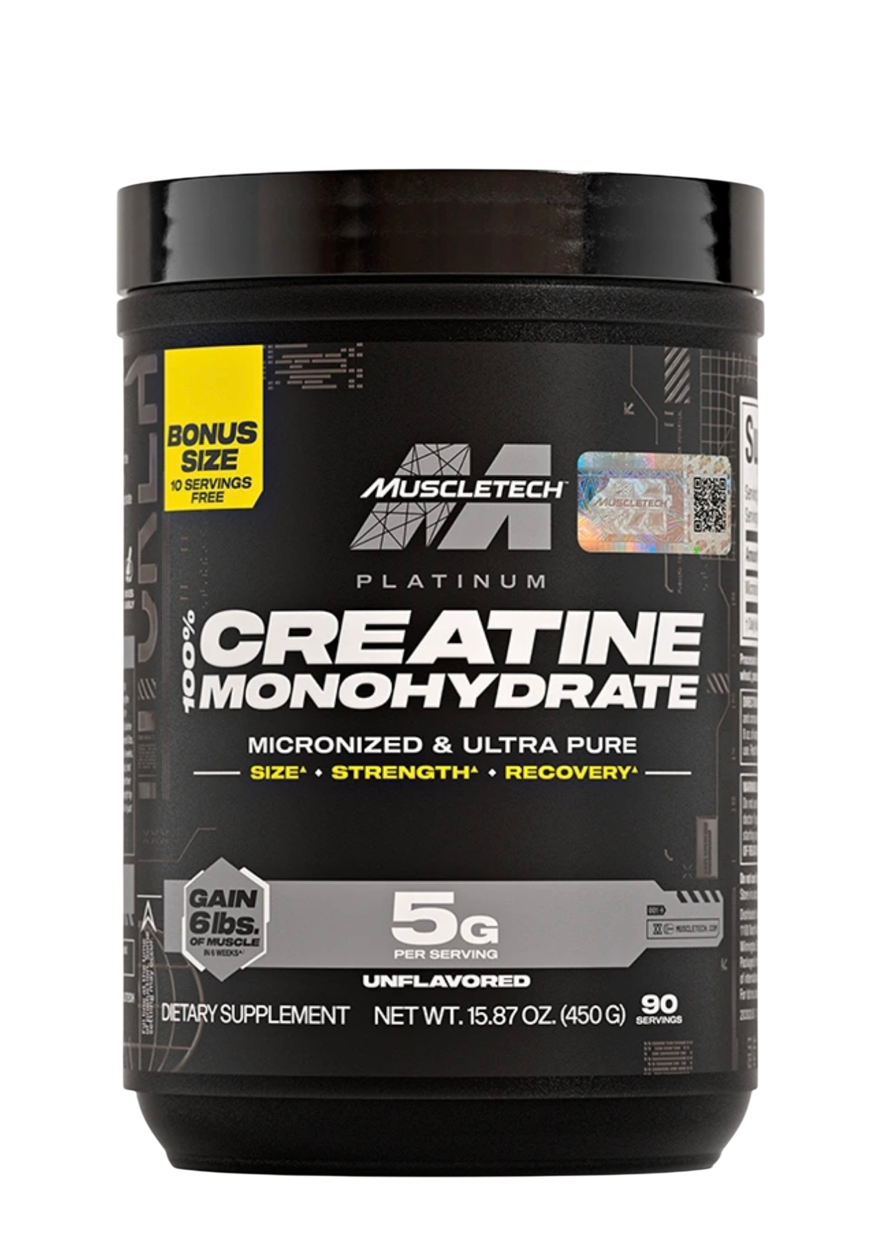 Creatina platinum muscletech 90 servicios sin sabor